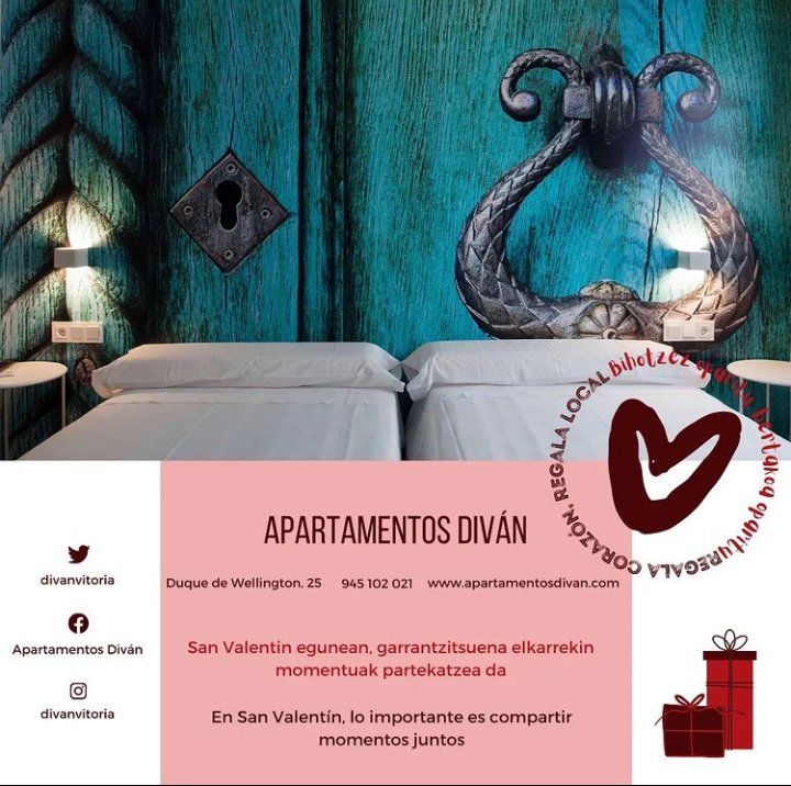 divanvitoria's tweet photo. IDEAS DE REGALO PARA #SanValentin by @gasteizon. 'Regala corazón, Regala local' 💝 Los establecimientos locales de #Vitoria-#Gasteiz, te ofrecen un sinfín de ideas para regalar gracias a su catálogo 2022. Descargalo en https://t.co/bapEPu5p17 y sorprende a esa persona especial ♥️ https://t.co/FYk5mq8F0Q
