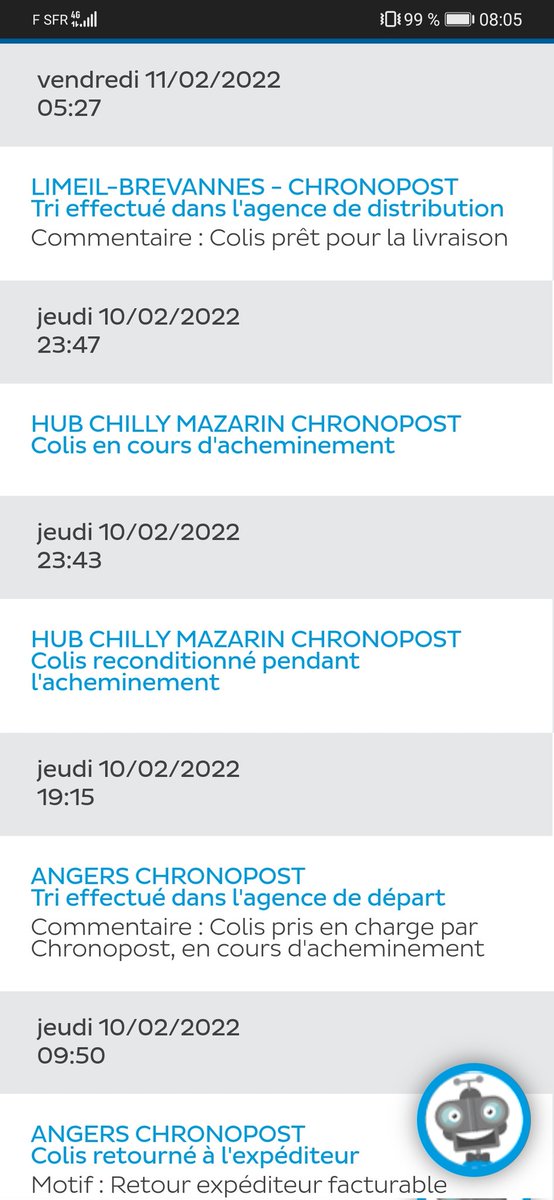 Ma fameuse commande auprès de <a href="/REDbySFR/">RED by SFR</a> <a href="/SFFP2017/">Société française de finances publiques</a> qui va jusqu'à Angers pour repartir être annulée suite à un "dysfonctionnement"...
#rendezlesopposfr