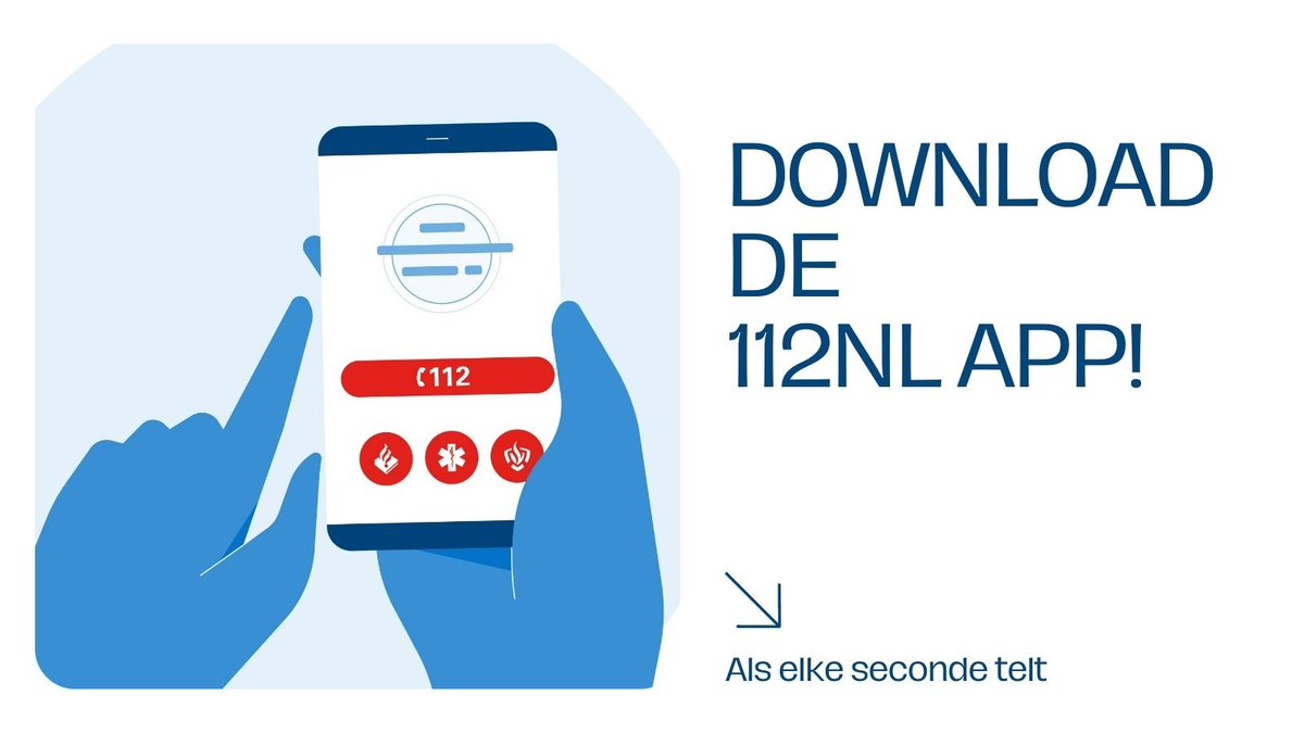 POL_Overijssel's tweet photo. Vandaag is het de Europese dag van 112. Wist je dat je ook 112 kunt bellen met de 112NL app? Je deelt dan meteen je locatie met de meldkamer en de centralist kan een chatgesprek met je voeren. Download ‘m vandaag nog! https://t.co/X7R5VhrhBb https://t.co/AViAmErFuL