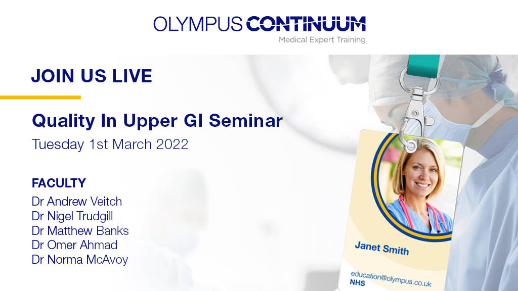 Join our Quality in Upper GI Seminar 🏅
Covering <a href="/BritSocGastro/">BSG</a>/<a href="/JAG_Endoscopy/">JAG Endoscopy</a> quality standards, procedure case recording, transnasal upper GI, detection &amp; characterisation of squamous &amp; Barrett’s Neoplasia in the oesophagus +Faculty Q&amp;A
1st March 1pm-4pm
bit.ly/UpperGImarch