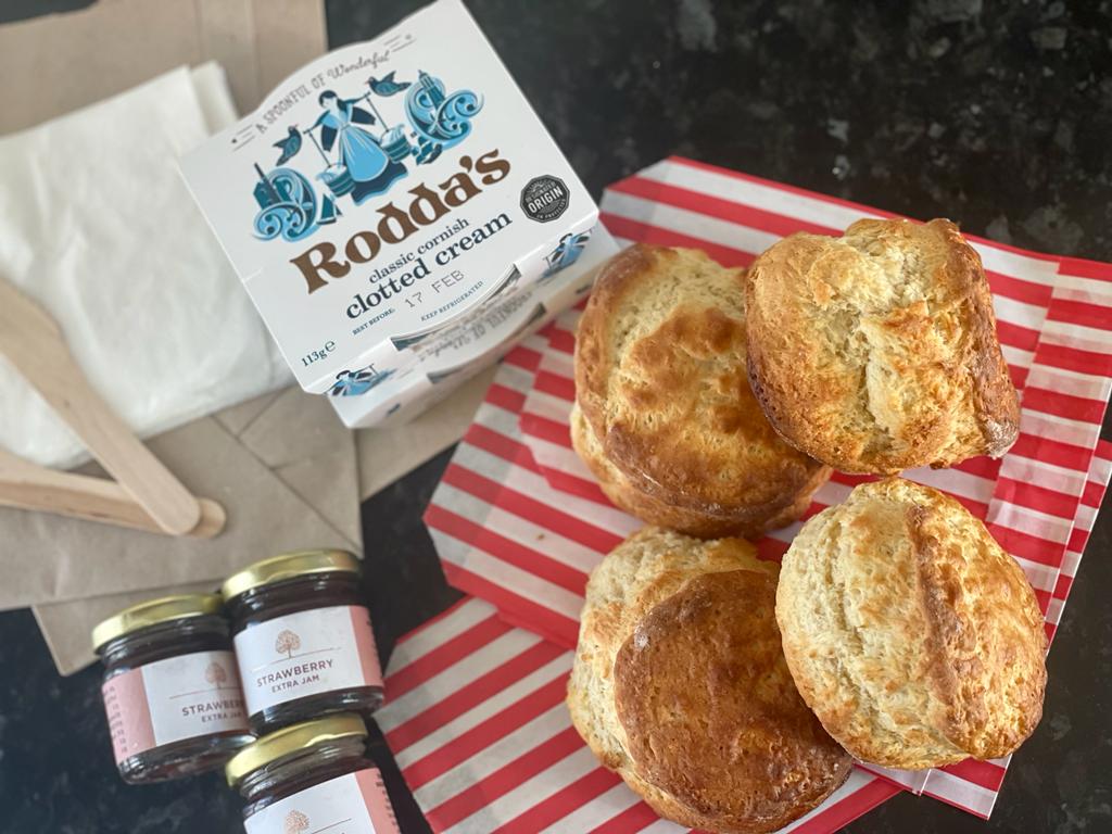 stevejamesltd's tweet photo. Did someone say #creamtea?!😉It is almost the weekend after all. The combination of these giant vanilla #scones, @Roddas_Cream &amp; #thecherrytree #strawberryjam is just delicious. What more could you want to celebrate that #fridayfeeling? Have a great day! #afternoontea #somerset https://t.co/A9xhT3NhbZ