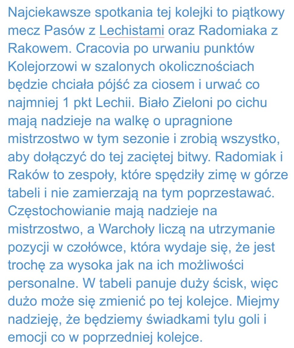EkstraPasjonat's tweet photo. Zapowiedź 22. kolejki PKO BP Ekstraklasy już czeka na czytelników⬇️
#ekstraklasa #LGDCRA #RADRCZ https://t.co/dqmKDWm95f