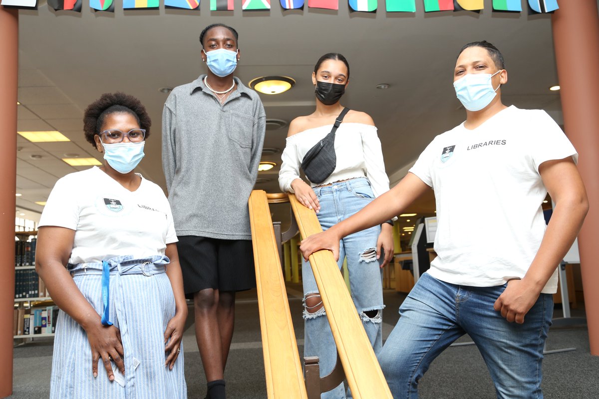 UCTLibrary's tweet photo. New students getting familiar with our Chancellor Oppenheimer library. Thanks for visiting us students, hope to see you again soon. "Nothing is pleasanter than exploring a library." Walter Savage Landor #libraryorientation #librarytours #UCTorientation2022 https://t.co/A7YR6PSpf3