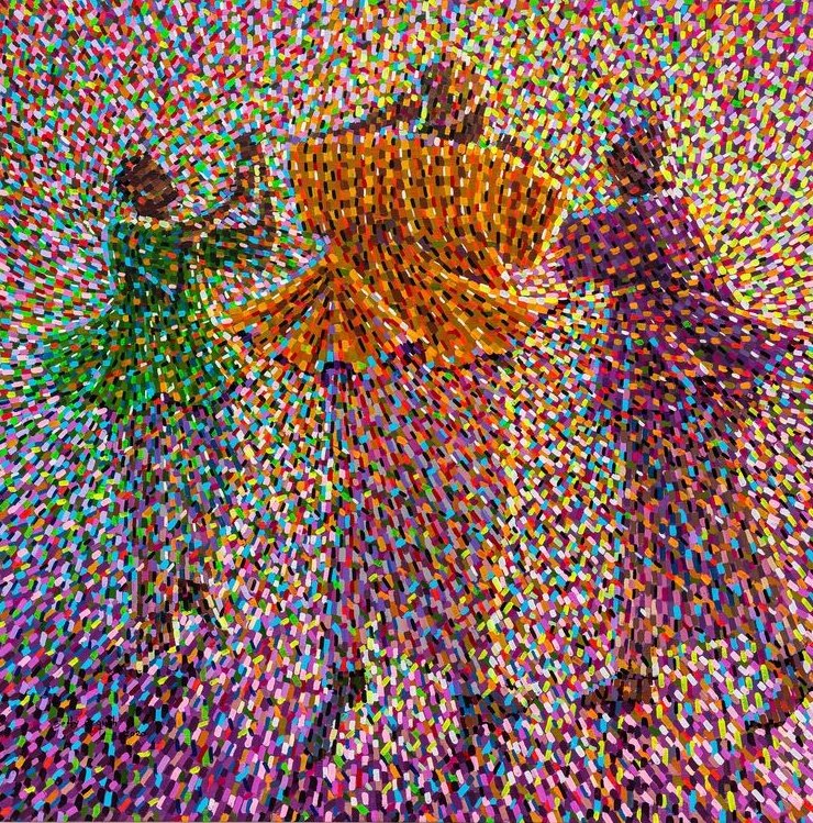 Celebration of Peace, 2020 by Betty Acquah, Ghanaian artist #WomensArt #FridayFeeling