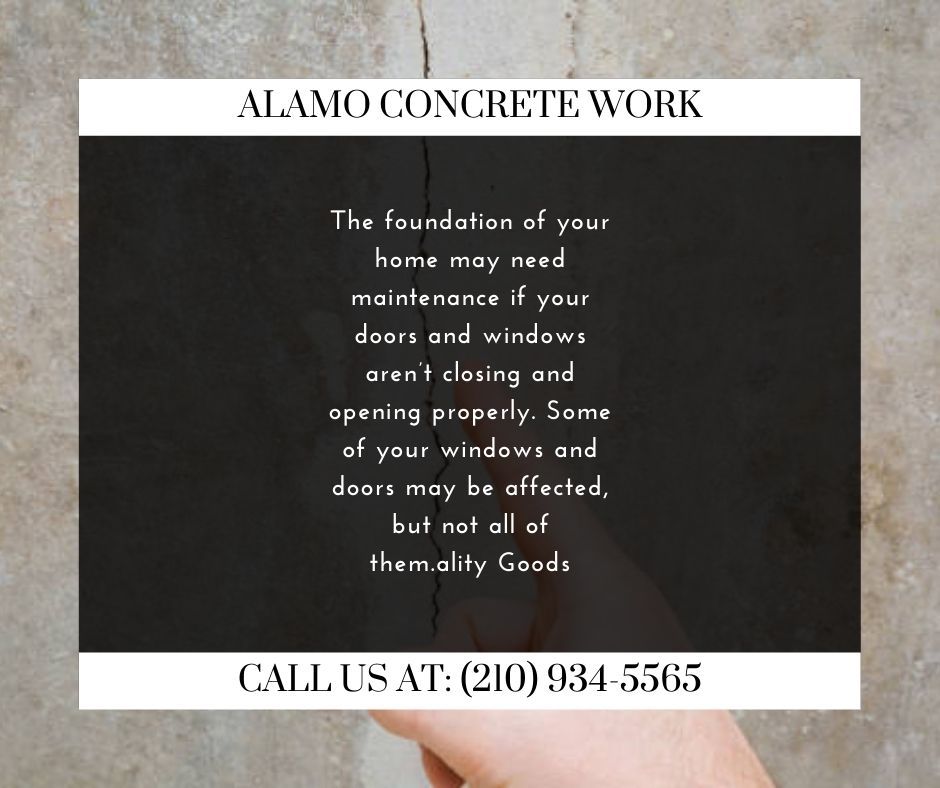 AlamoWork's tweet photo. The foundation of your home may need maintenance if your doors and windows aren’t closing and opening properly. Some of your windows and doors may be affected, but not all of them. https://t.co/hlknMemyUq