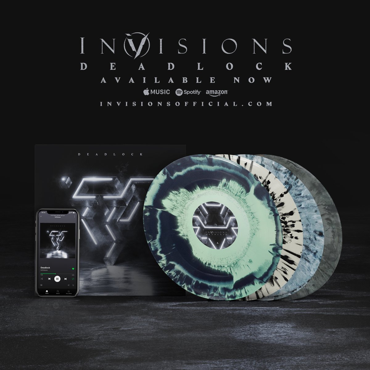 InVisionstweets's tweet photo. After two years in the making, it feels incredible to say our new album 'DEADLOCK' is OUT NOW!! 🔥🔥

Thank you to everyone who has picked up a copy, streamed or shown some love! It honestly means the world! 🖤

LISTEN: https://t.co/HNRvjHpZcZ

Ville, Lucas, Alex &amp; Josh

- #iV - https://t.co/c3a4lcVOgJ