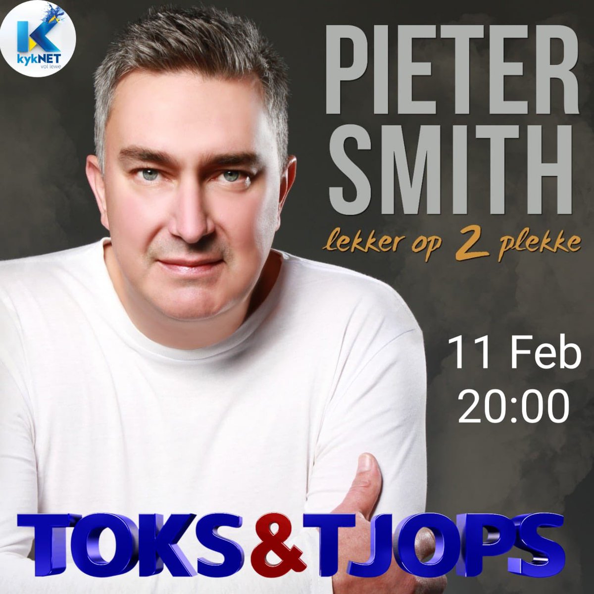 Vanaand gaan dit ekstra lekker raak op <a href="/ToksnTjops/">Toks 'n Tjops</a> op <a href="/kykNETtv/">kykNET TV</a> want <a href="/SmithPieter/">Pieter Smith</a> gaan by <a href="/toksvdl/">Toks van der Linde</a> , <a href="/BreytonPaulse/">Breyton Paulse</a> , <a href="/no1braai/">Tommy / Vaatjie</a> en span kuier🔥🔥  🎼 PieterSmith.lnk.to/LekkerOp2Plekke