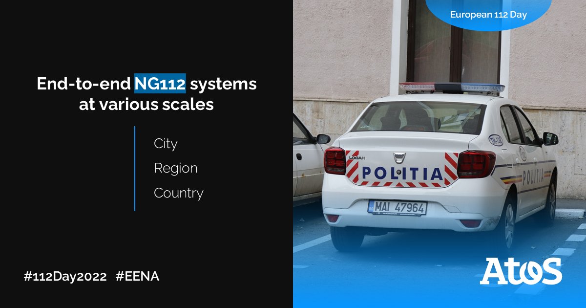 AtosPubSector's tweet photo. #112, the Europe-wide emergency number 📞

Discover our global #publicsafety offering including end-to-end NG112 systems to improve coordination, responsiveness and resilience.

Atos, a leader in Public Safety > https://t.co/jsCpEvIIVa 

#EENA #112Day https://t.co/k9slpkyOGh