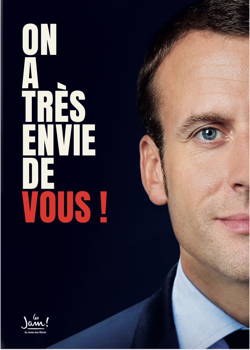 C’est à quel niveau de malaise ce slogan des Jeunes avec Macron sur cette affiche? Tirée à 25 000 exemplaires, elle sera placardée dès ce week-end partout en France, selon RMC et le Huff.