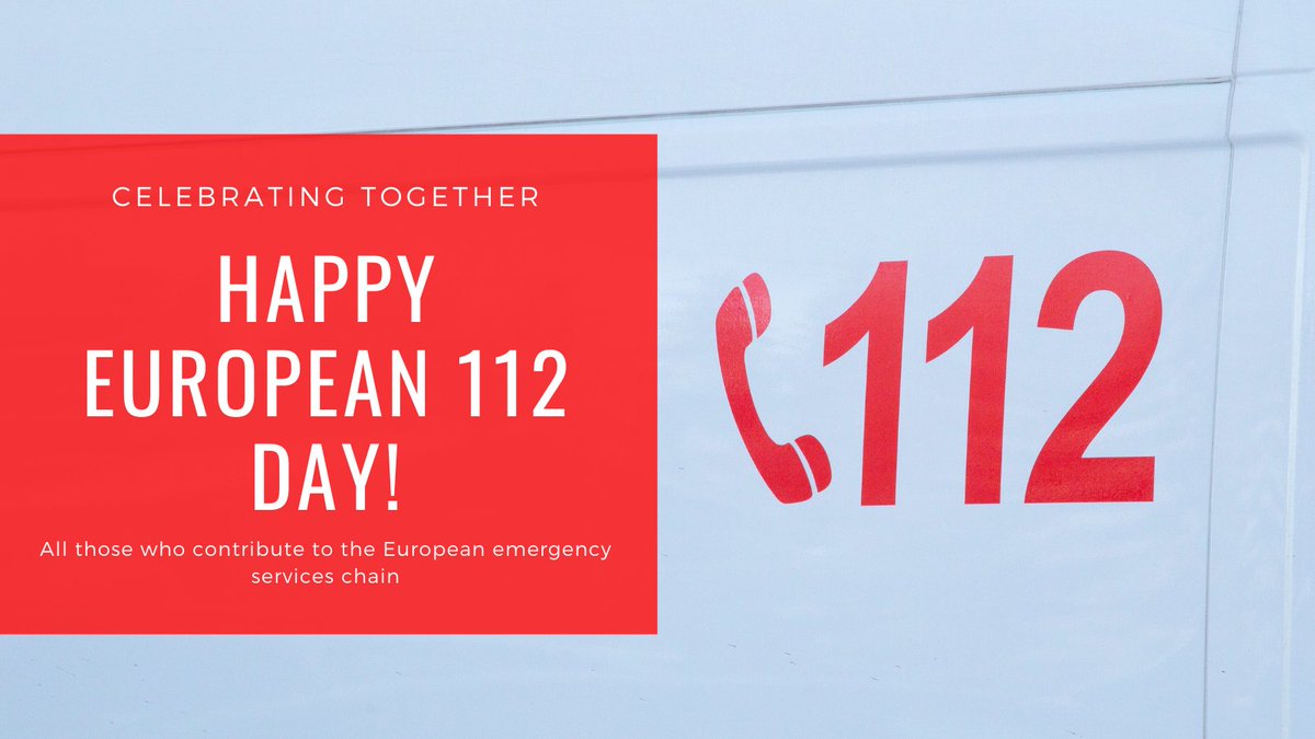 Happy #112Day2022 ☎️

Today we come together to honour all those who contribute to the 🇪🇺 emergency services chain and continue to keep us safe. 

How are you celebrating today🎉?