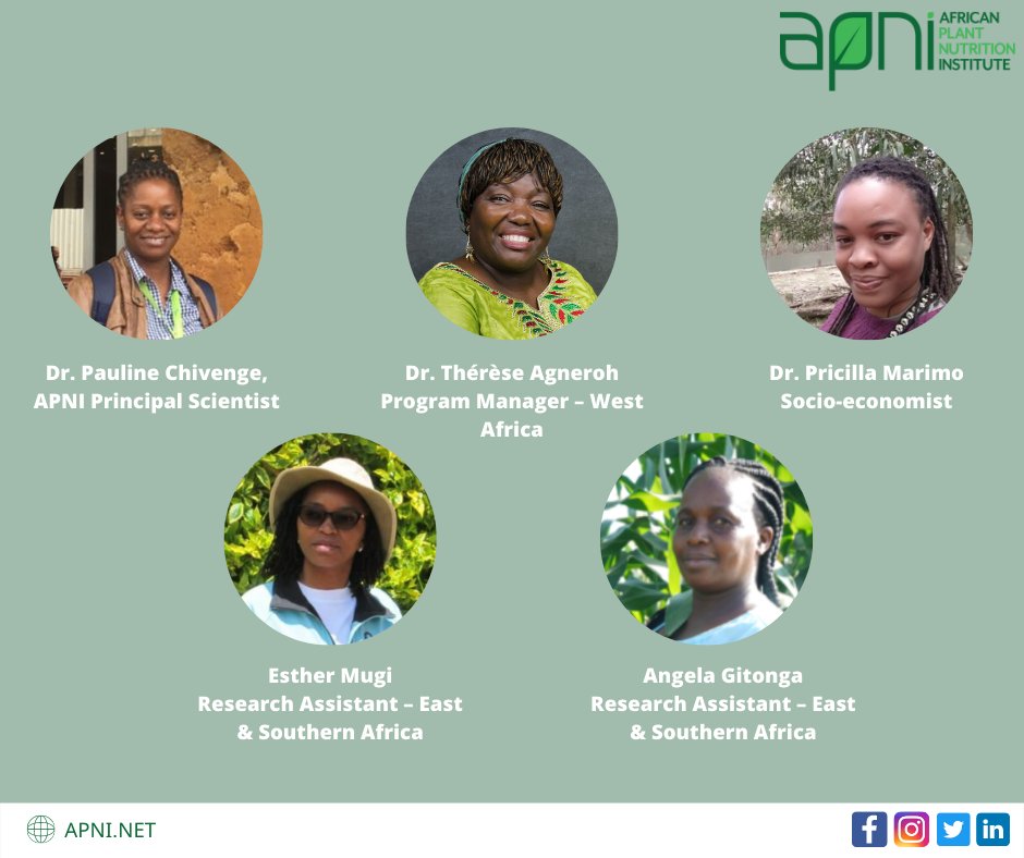 On the 7th International Day of Women &amp; Girls in Science, APNI celebrates the team’s female scientists and their efforts towards enhancing #plantnutrition for a resilient and food-secure #Africa 
<a href="/WomenInScience_/">Women in Science.Africa</a> <a href="/WomenScienceDay/">Women in Science Day</a> 
#WomenInScience