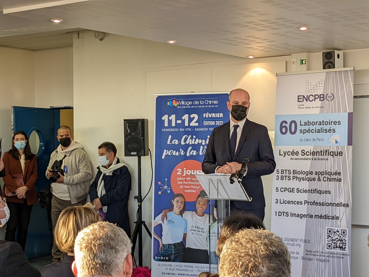 .<a href="/jmblanquer/">Jean-Michel Blanquer</a> : "La Chimie est un secteur incroyablement dynamique et porteur. Un secteur qui construit notre avenir, notamment dans le cadre de #France2030"
#VillagedelaChimie #GrâceàlaChimie