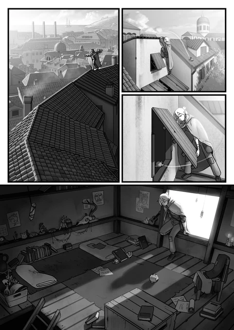 Sometimes I look at old pages like this one and wonder how the FUCK I managed to draw these backgrounds without a perspective ruler 