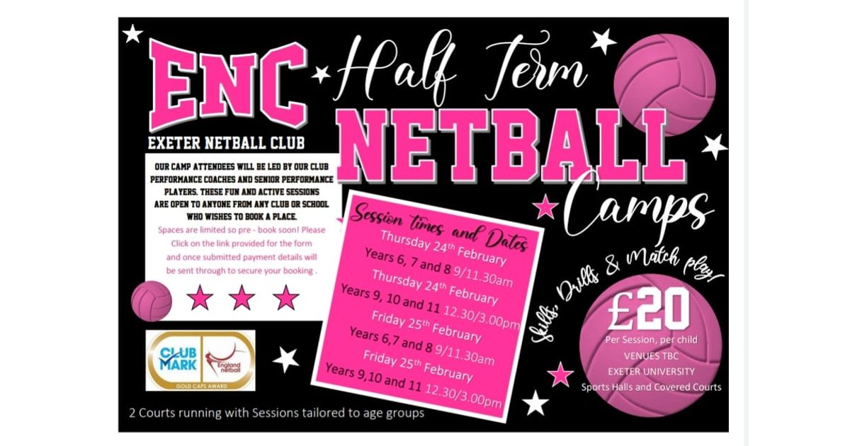 Half Term Netball Camp
exeternetballclub.co.uk/news/half-term…