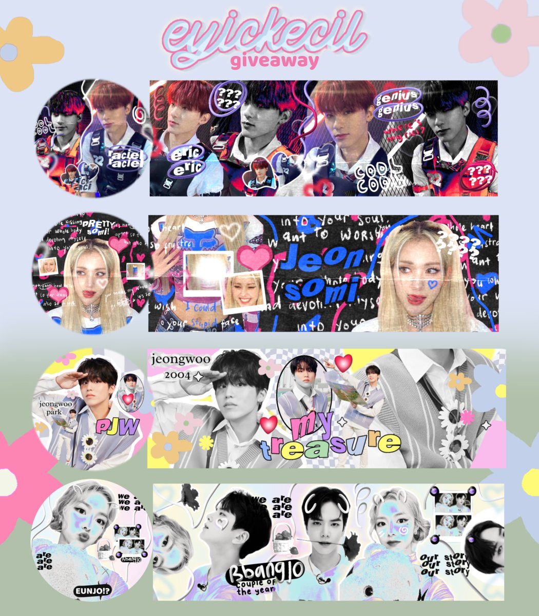 🎀 giveaway alert!

hai, dalam rangka menjelang_debut nya eyickecil &amp; memperkenalkan anak-anak baruku, aku mau giveaway layout! 

syaratnya: rt tweet ini beserta layout plihanmu! [scroll] ajak temenmu untuk ikutan juga boleh. [reply aja!]🕺🏻

Good luck! 🥳💝 {t.#zonauang #zonaba}