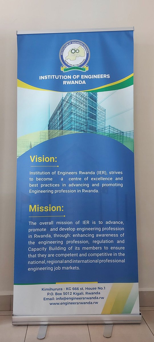 RwandaEngineers's tweet photo. Our vision: @RwandaEngineers strives to become a centre of excellence and best practices in advancing and promoting Engineering profession in #Rwanda. https://t.co/QcmEKsfbEL