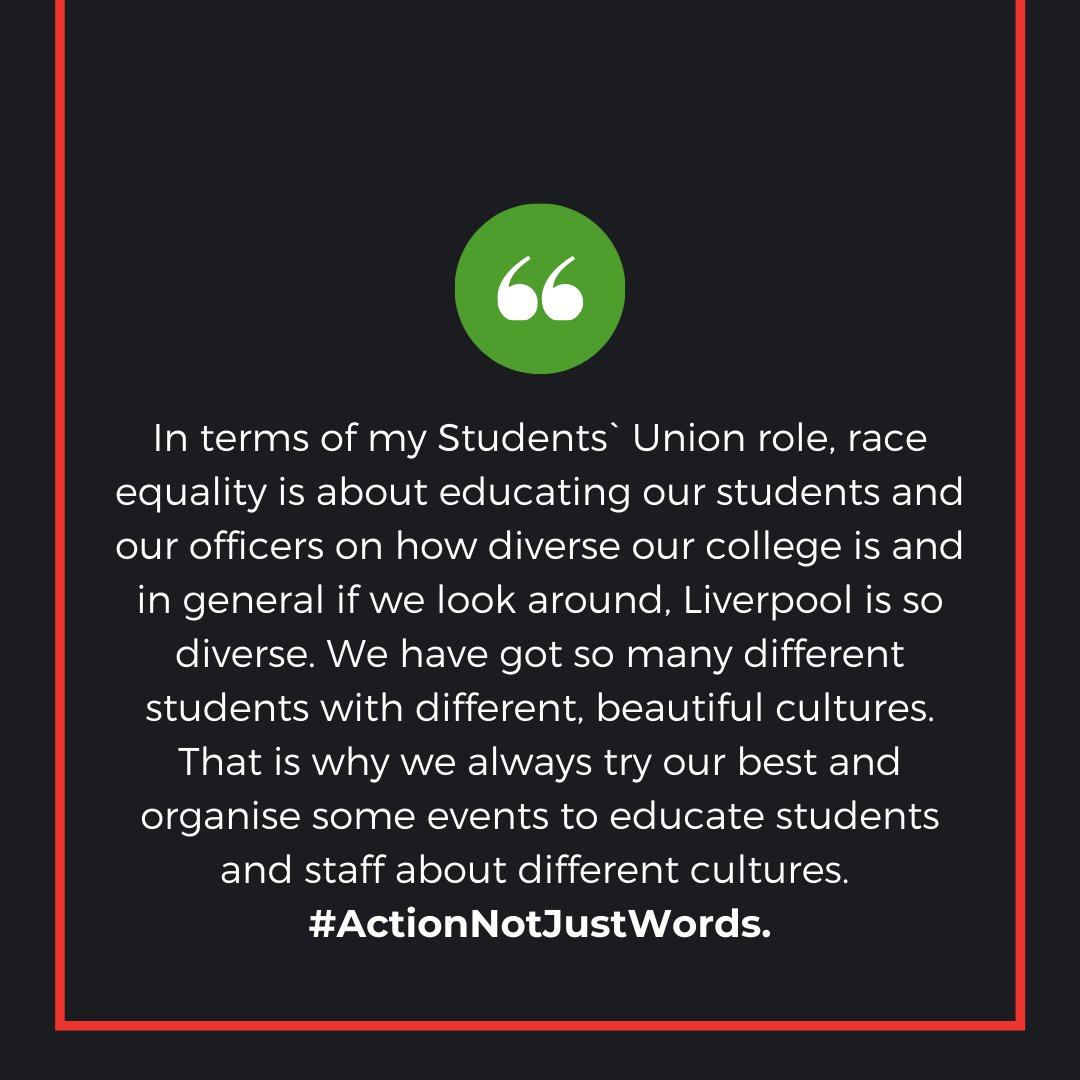 “Race Equality is about educating” Read how El-Dana, President of the Students’ Union, is taking action in promoting equality and inclusivity as part of Race Equality Week #ActionsNotJustWords #RaceEqualityWeek