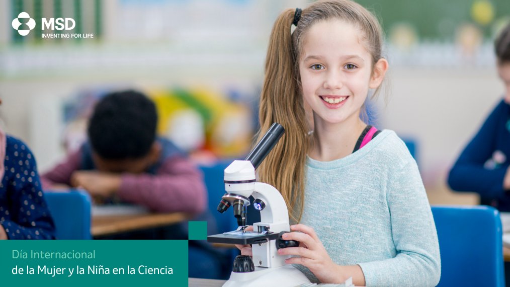 Hoy nos sumamos al Día Internacional de la Mujer y la Niña en la Ciencia. En #MSD sabemos que despertar la vocación científica entre las niñas es clave para avanzar hacia la participación del talento femenino en investigación e innovación. #díamujeryniñaenciencia #WomenInScience