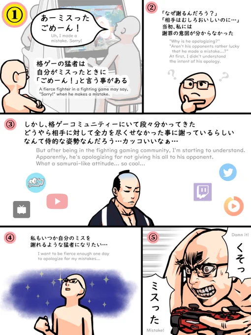 【一日一お絵かき_42日目】格ゲーマンガ_FightingGame Comics #格ゲー #マンガ #漫画 #comic 