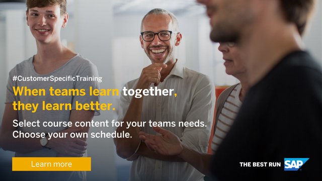 Jessie_Dch's tweet photo. Customer specific #SAPtraining delivers learning based on your needs. This approach allow teams to share questions and experiences that are unique to their business, and to focus on the challenges that are most relevant to their work. https://t.co/ZdMXRIyGmS https://t.co/XRRxqJ0mic