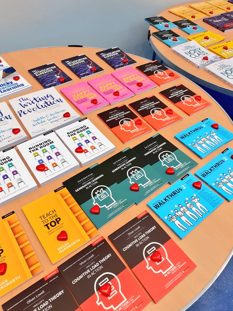 DeltaDonValley's tweet photo. 70 amazing #TeacherCPD books ready for colleagues to collect as part of INSET today. Plus a little Valentine's chocolate treat for being so fantastic❤ 
Enjoy the half term reads #TeamDVA 📚 https://t.co/uJ9aZaCUC1