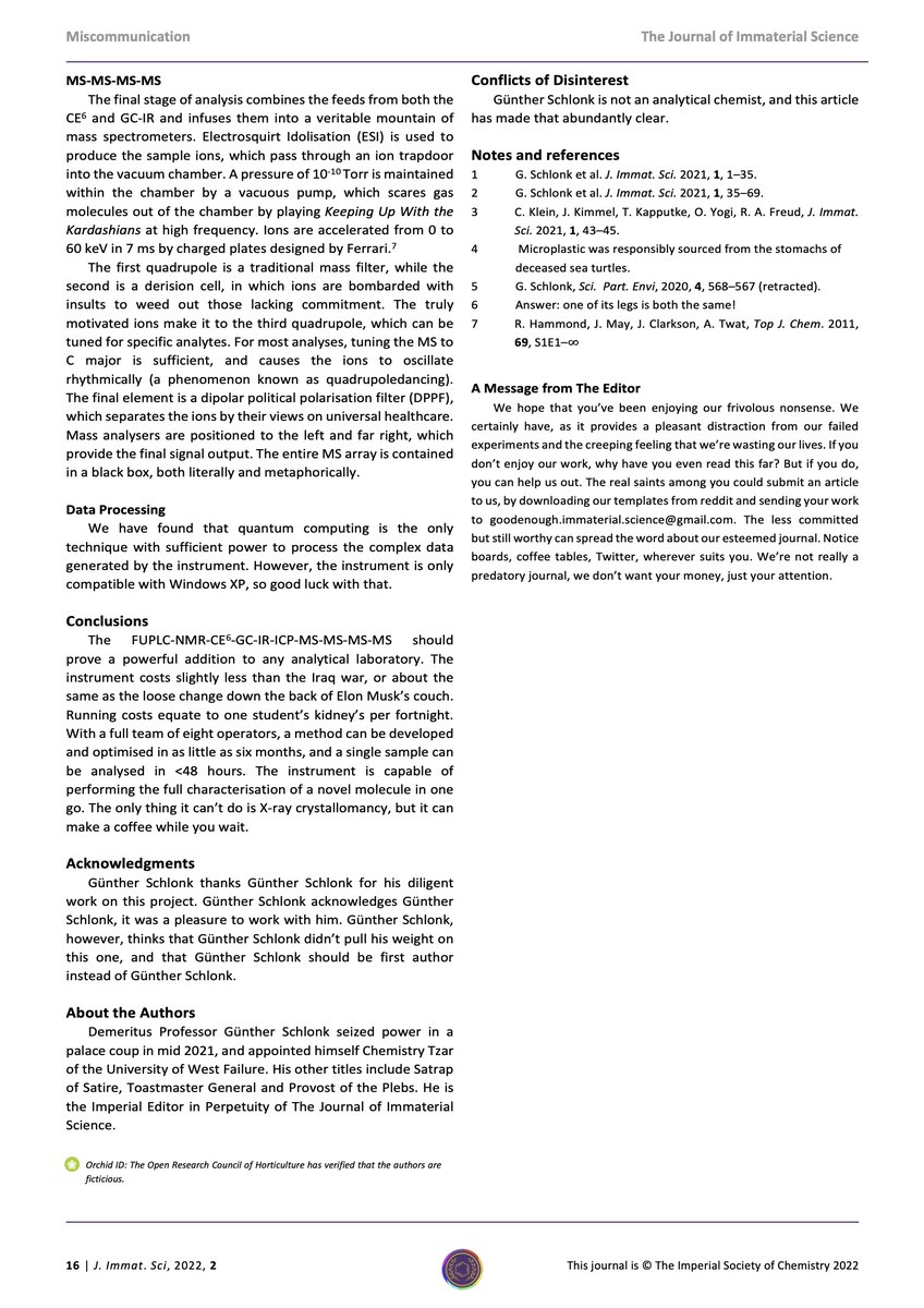 JImmatSci's tweet photo. The Ultimate Separation Science Technique: FUPLC-NMR-CE6-GC-IR-ICP-MS-MS-MS-MS

PDF download: https://t.co/98BgUHyylt https://t.co/y2DvMQdeBz