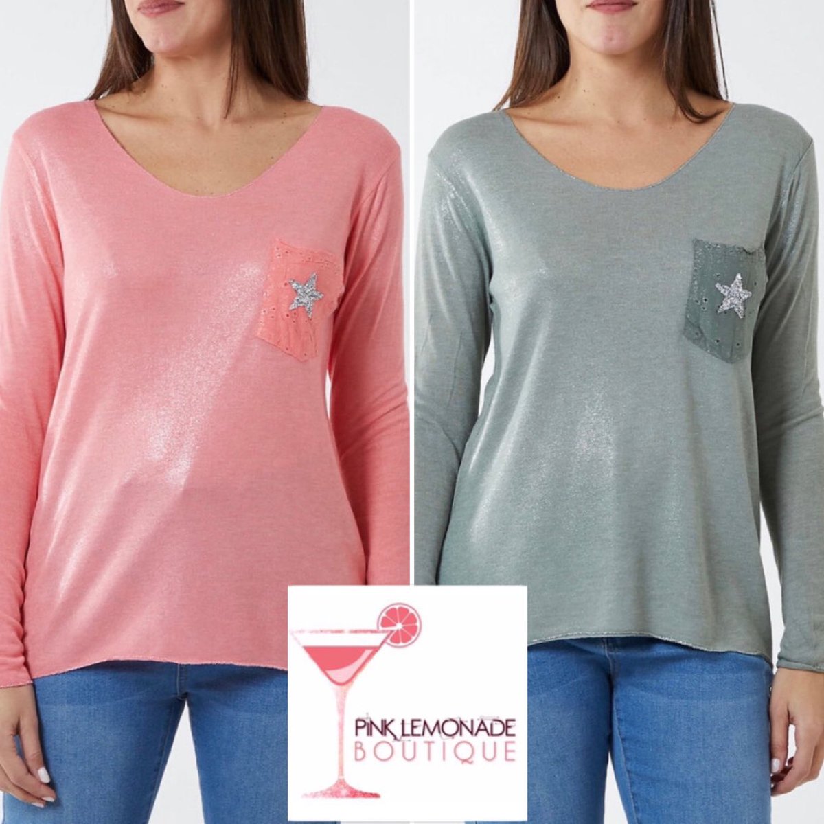 pinklemonadebou's tweet photo. #FridayFeeling

💕⭐️ In soft shimmering coral or khaki this soft to the touch top features a pretty star pocket detail.  With scoop neck and glittering edging accents.  Beautifully designed and made in Italy £25⭐️💕

https://t.co/RXIgm9HO4F

#fashion #startop #stars #ootd #fyp https://t.co/yK4UCJaWpZ