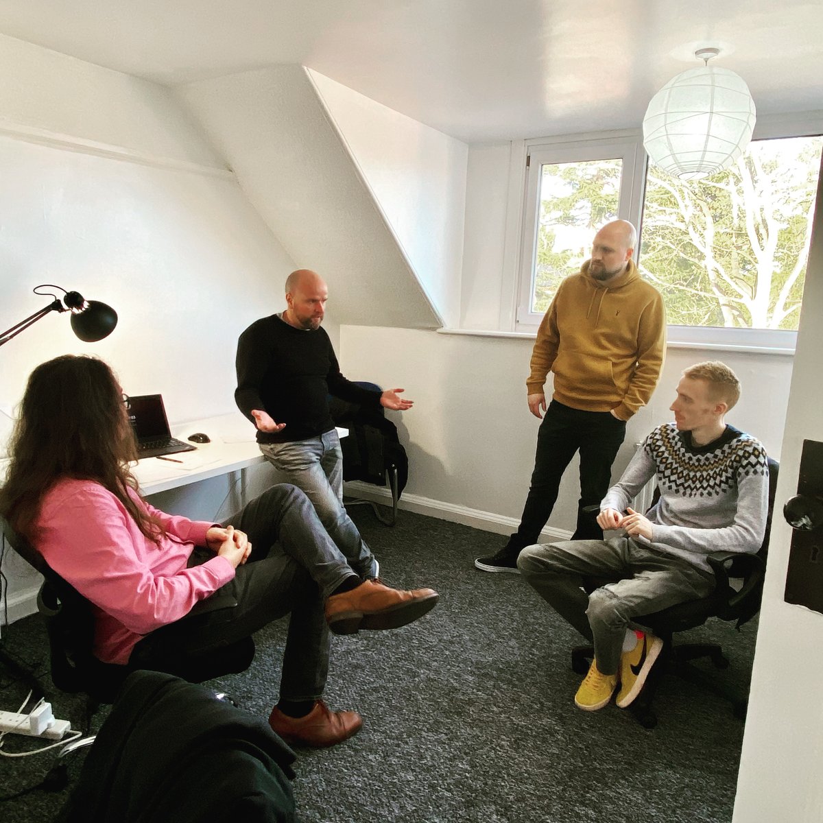 Look who's back... in the office! 😂 

It's great to have the team together again - and the boys look like they're talking about something serious, for once! Now it's time for a Thrive team lunch outing!

#northeastbusiness #nefollowers #northeast #darlington #officelife