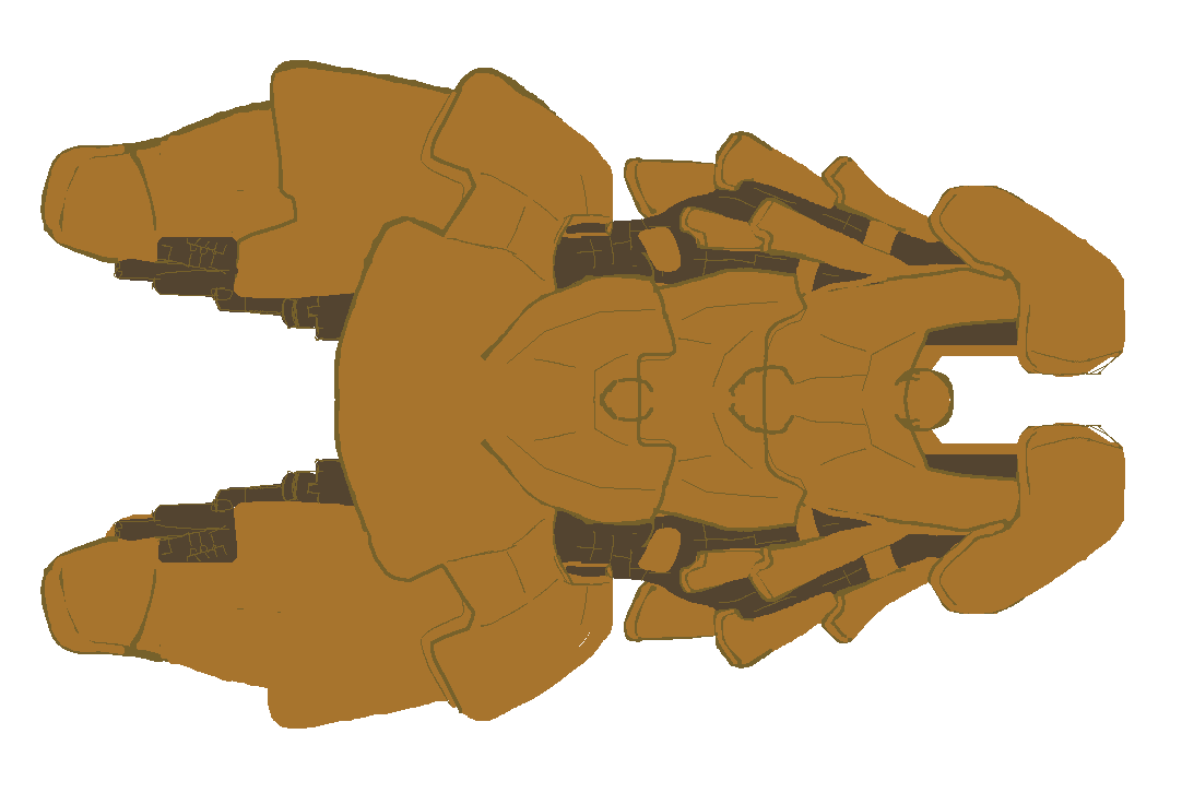 R4V0N's tweet photo. Another ship sprite that I have done for a #FasterThanLightGame mod, Multiverse again. Showing the concept, first pass, &amp; recolour

This time the Paladin Cruiser, a super elite Rockmen type. For when you think Rockmen aren't tanky enough
#FTLGame #FTLMultiverse #Sprite #pixelart https://t.co/QFHCmmtY8c