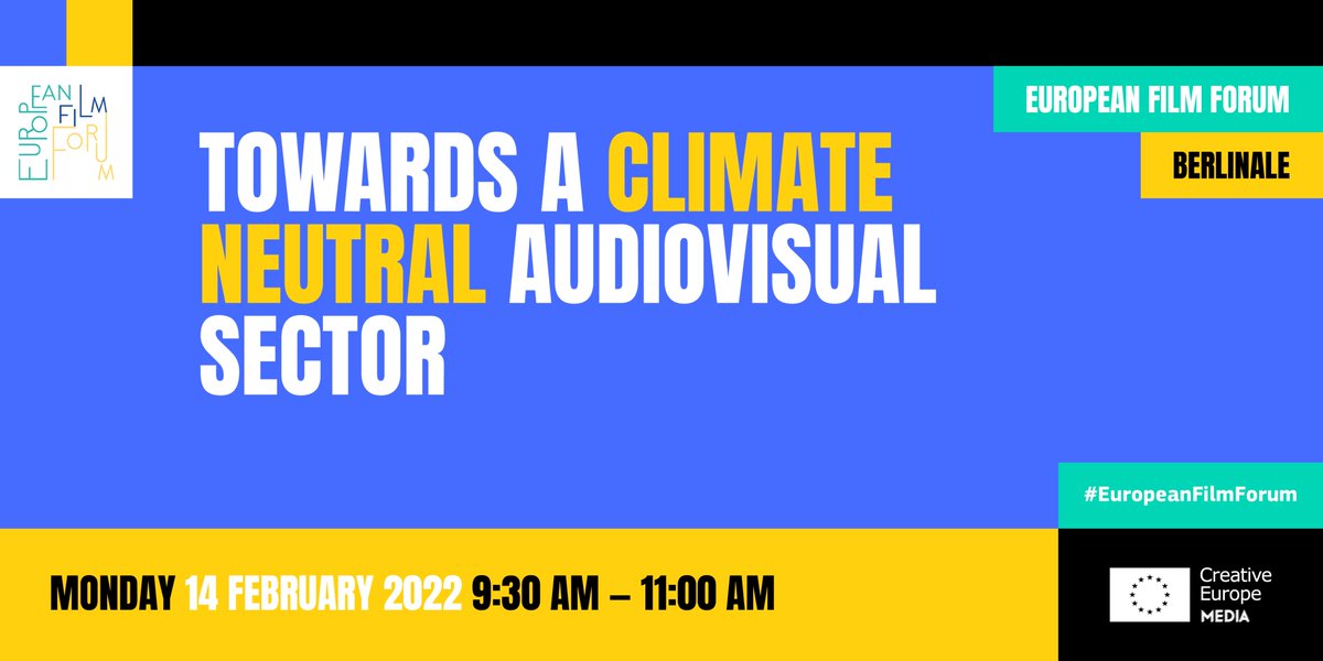 ¡Este lunes #EuropeanFilmForum de #MEDIAprogEU en el marco de <a href="/berlinale/">Berlinale</a> ¡Únete a nuestro foro online con expertos de la industria que explorarán estrategias para un sector audiovisual neutral con el clima!  bit.ly/3HIlI5l #EFMIndustrySessions 
<a href="/efm_berlinale/">European Film Market</a> <a href="/PROCINE_MA/">PROCINEMA</a>