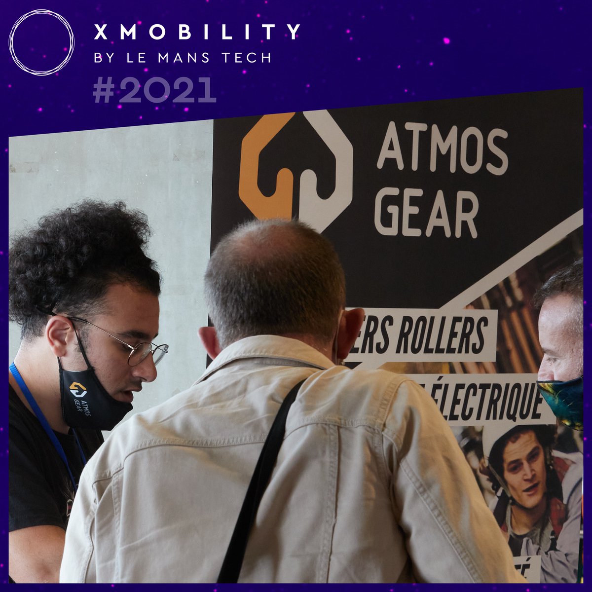 XMobility2's tweet photo. [EXHIBITORS - XMOBILITY 2021] About thirty exhibitors were gathered at this 4th edition! 🤩

📷 Flash Back in pictures on the stand of @AtmosGears !

Atmosgear offers the first Electrically Assisted Rollerblades for Smart, Safe &amp; Fun travel!

#XMOBILITY #mobility #lemans https://t.co/w9qi0Q9Baq