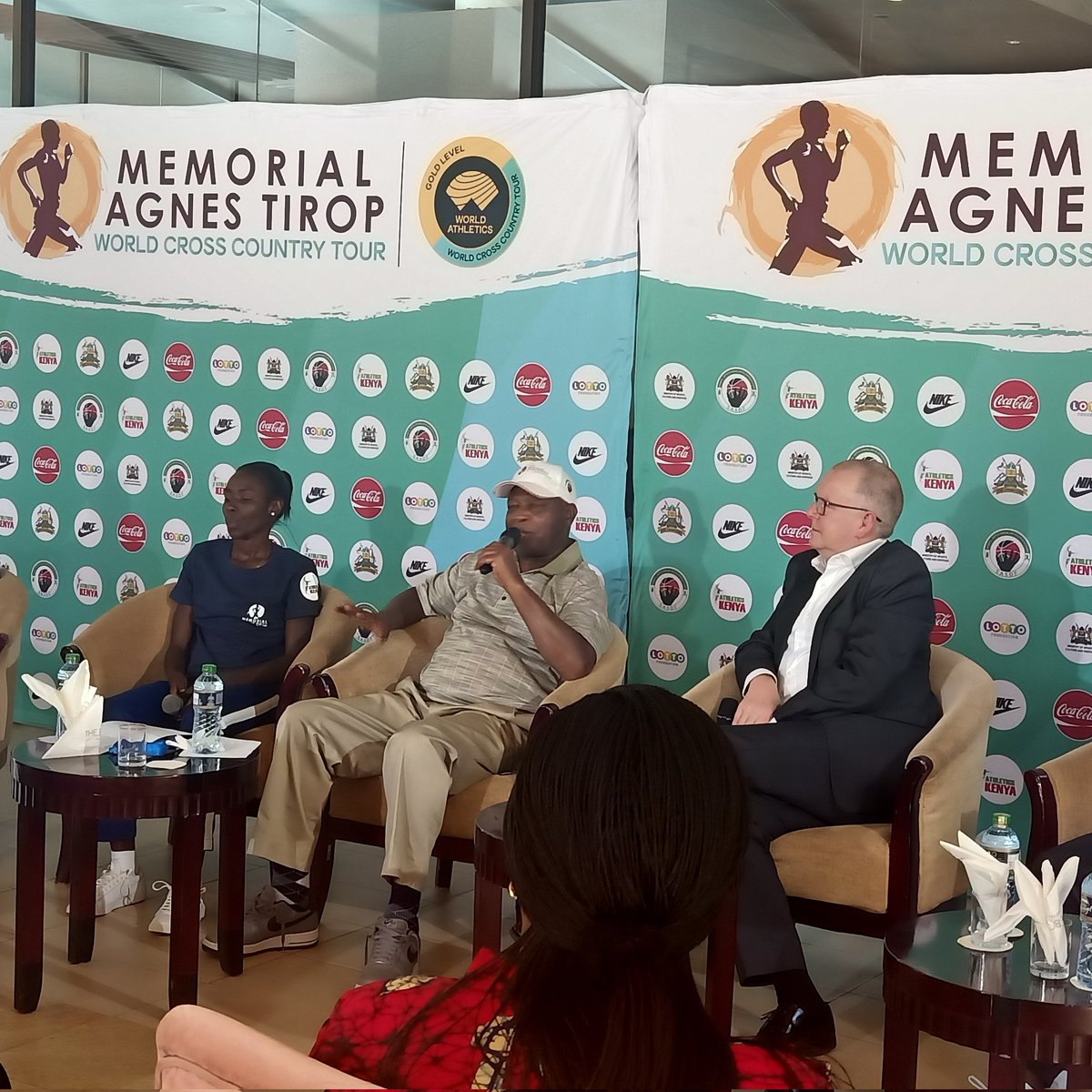Lawrencenzuve's tweet photo. Happening! The Memorial Agnes Tirop World Cross Country Tour press conference at the Eldoret Boma Inn Hotel. @SEIresearch, @UNEP_Africa &amp; @athletics_kenya has been carrying out a series of  sensitisation workshops on  the importance of air quality &amp; what this means for athletes. https://t.co/gwi5SBvff8