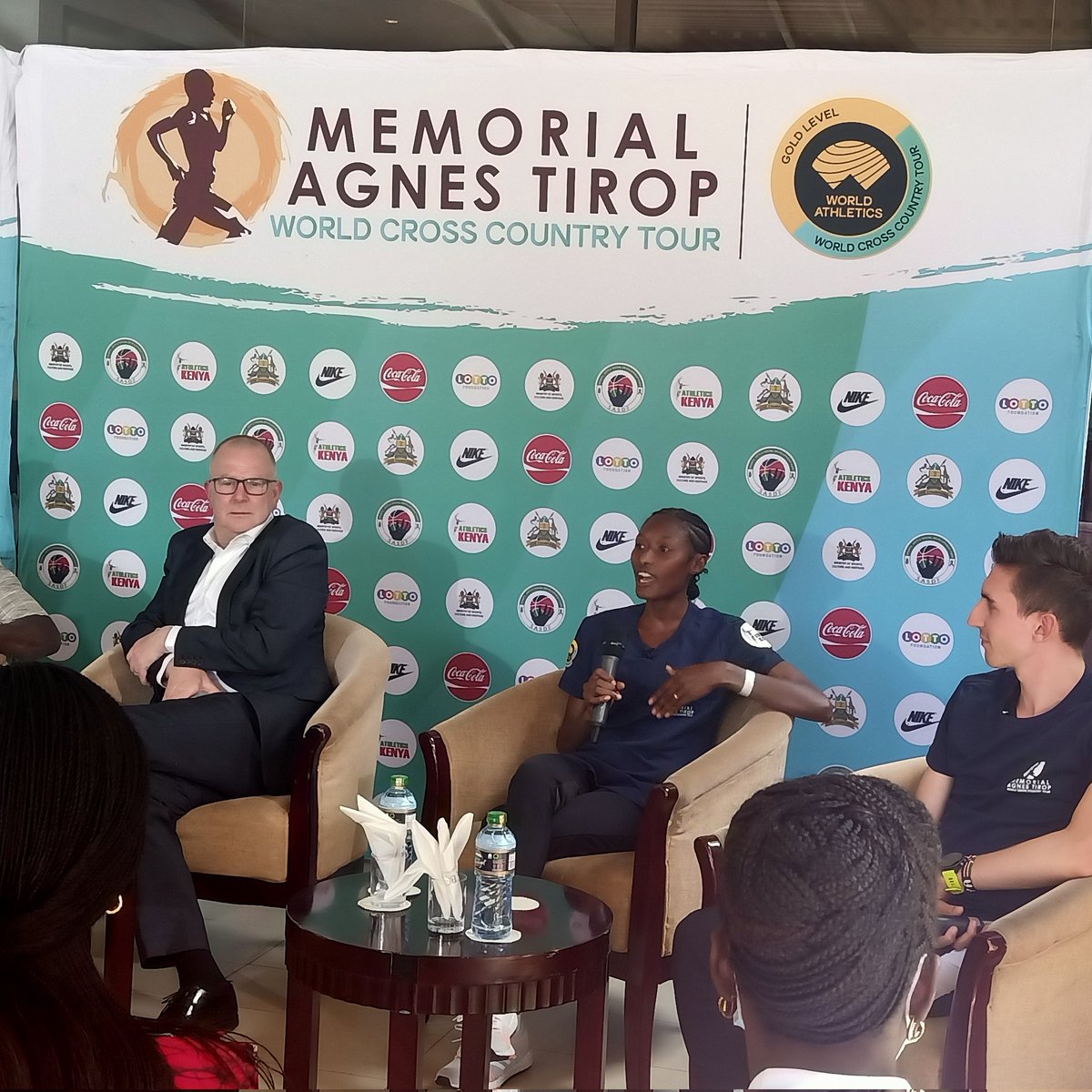 Lawrencenzuve's tweet photo. Happening! The Memorial Agnes Tirop World Cross Country Tour press conference at the Eldoret Boma Inn Hotel. @SEIresearch, @UNEP_Africa &amp; @athletics_kenya has been carrying out a series of  sensitisation workshops on  the importance of air quality &amp; what this means for athletes. https://t.co/gwi5SBvff8