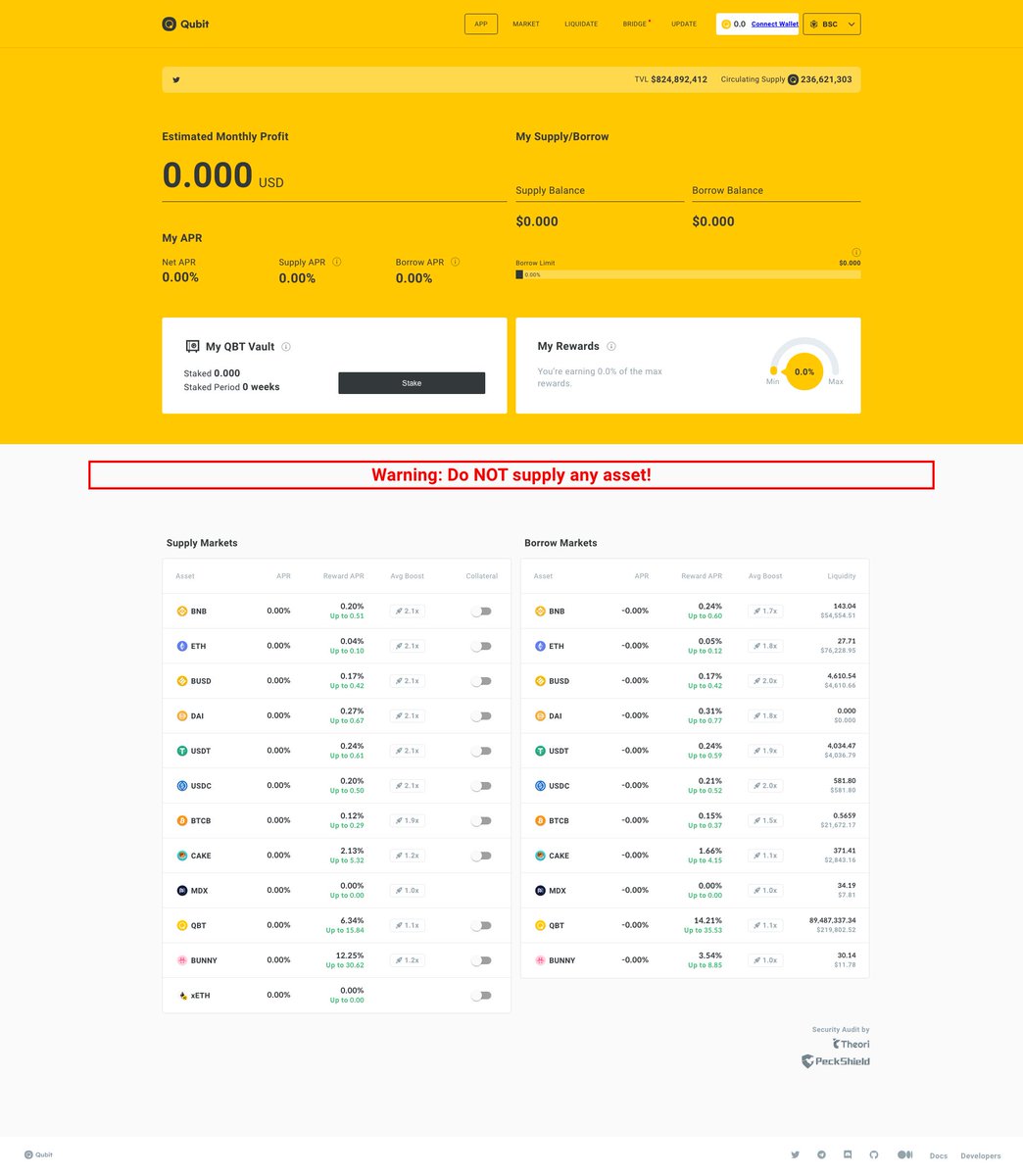 Qubit Finance tweet media