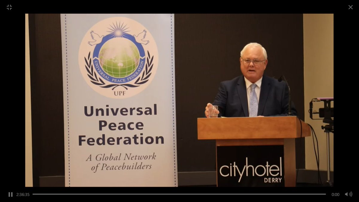 rtmarsh's tweet image. Keith Best at the Universal Peace Federation Ireland Peace Road Forum speaking about the lessons of the Ireland peace process. The significance of peace efforts and the need for them to be regularly strengthened. #UPF Sept 26th