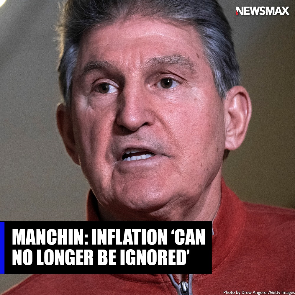 NEWSMAX's tweet photo. MANCHIN: "It’s time we start acting like stewards of our economy and the money the American people entrust their government with. Now, more than ever, we must remember it is not our money, it’s the American people’s money." https://t.co/5o0HmCNArY https://t.co/hAW7Vcy8eo