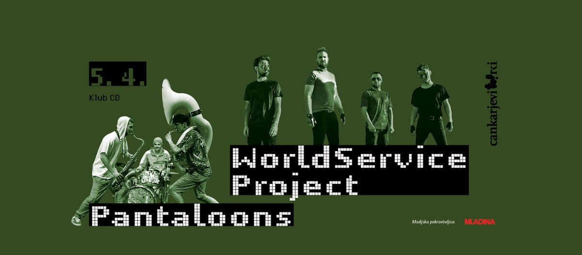 cankarjevdom's tweet image. Dvojna koncertna poslastica bo tokrat britanski otok združila s slovensko obalo.

@WSProject + Pantaloons #cankarjevitorki
5. aprila ob 20.00