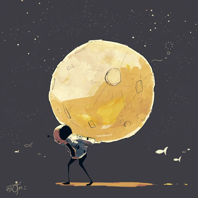 飲みすぎたな～

#イラスト 