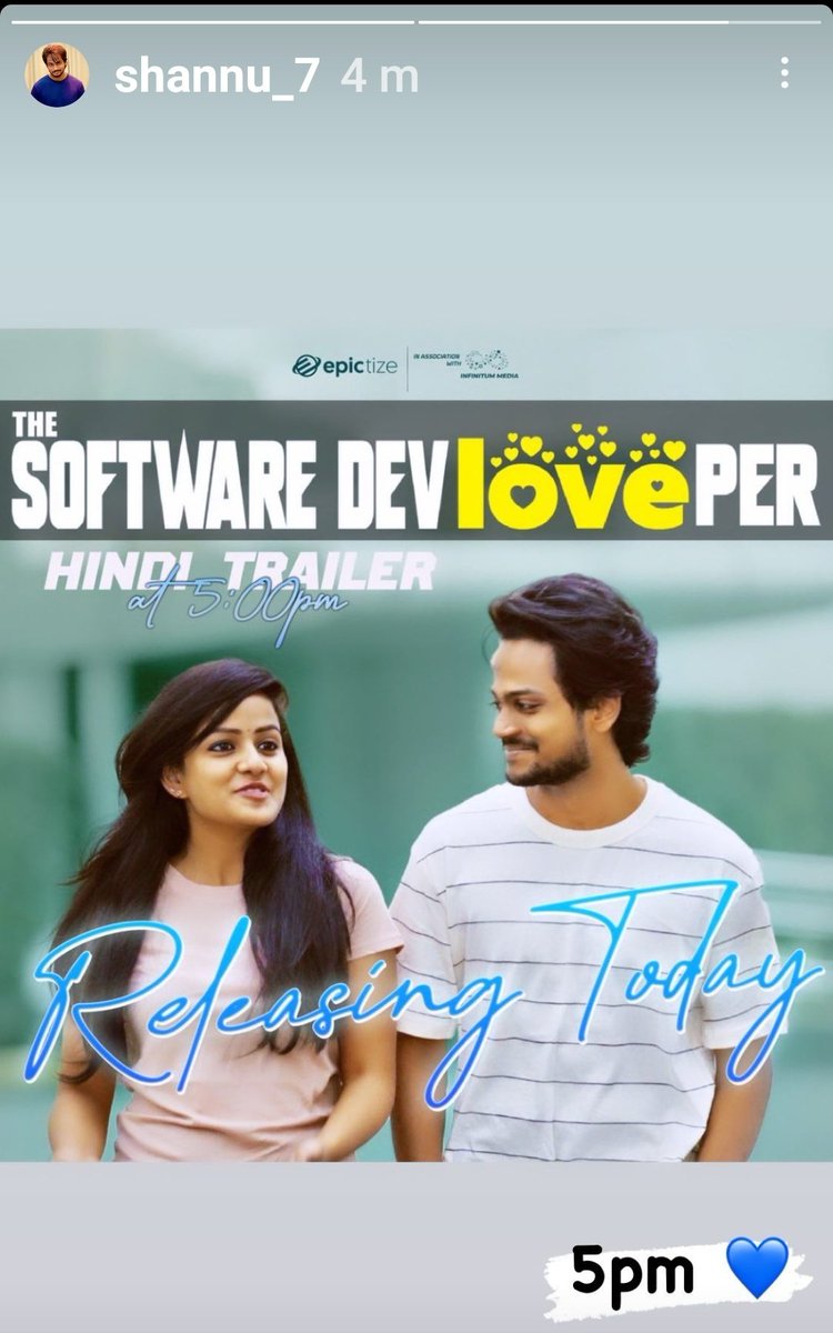 ShannuTrendPage's tweet photo. Prepone aa🤩

Software developer hindi trailer at 5pm🤩

Eagerly waiting for trailer cut 💝🔥
#Shanmukhjaswanth #Shannu https://t.co/waVKvgLME7