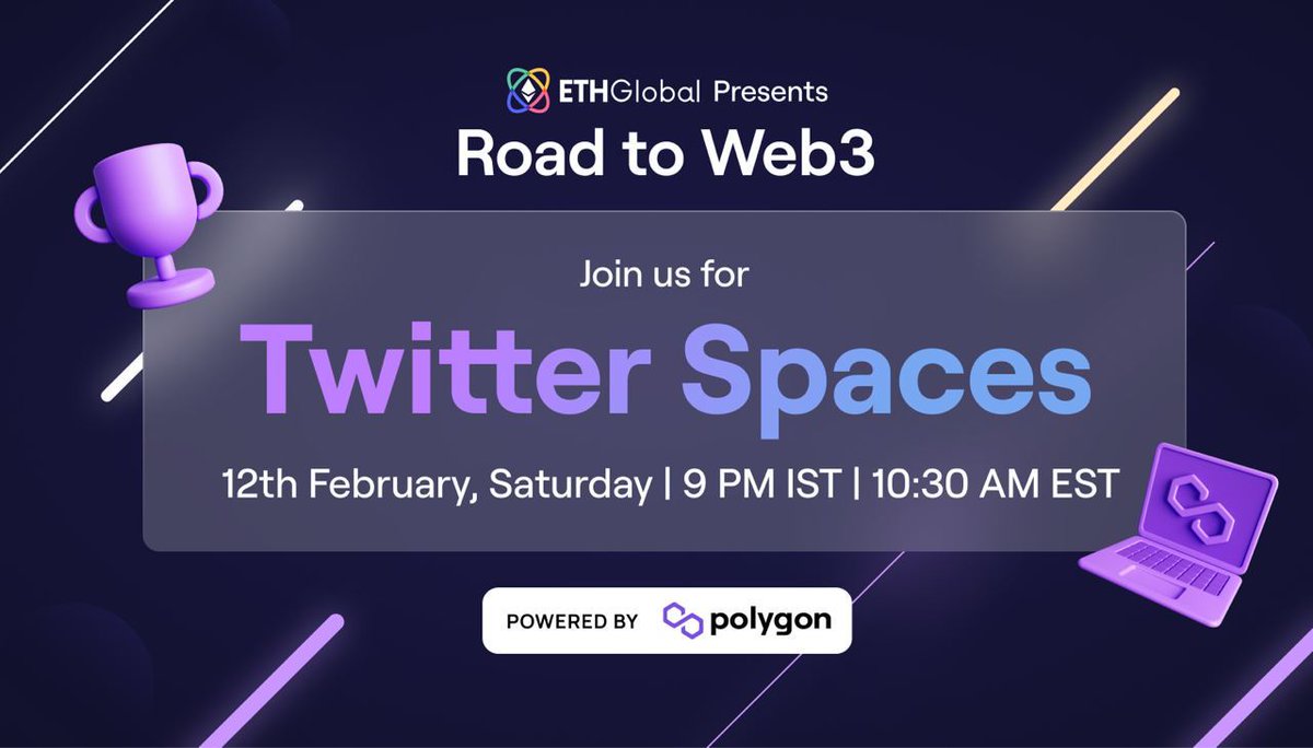 To learn is to develop!

Join us on Feb 12 at 9 PM IST in a Twitter space as #devs share their experience building on Polygon at #RoadToWeb3

Set reminder now 👇 
x.com/i/spaces/1mrGm…