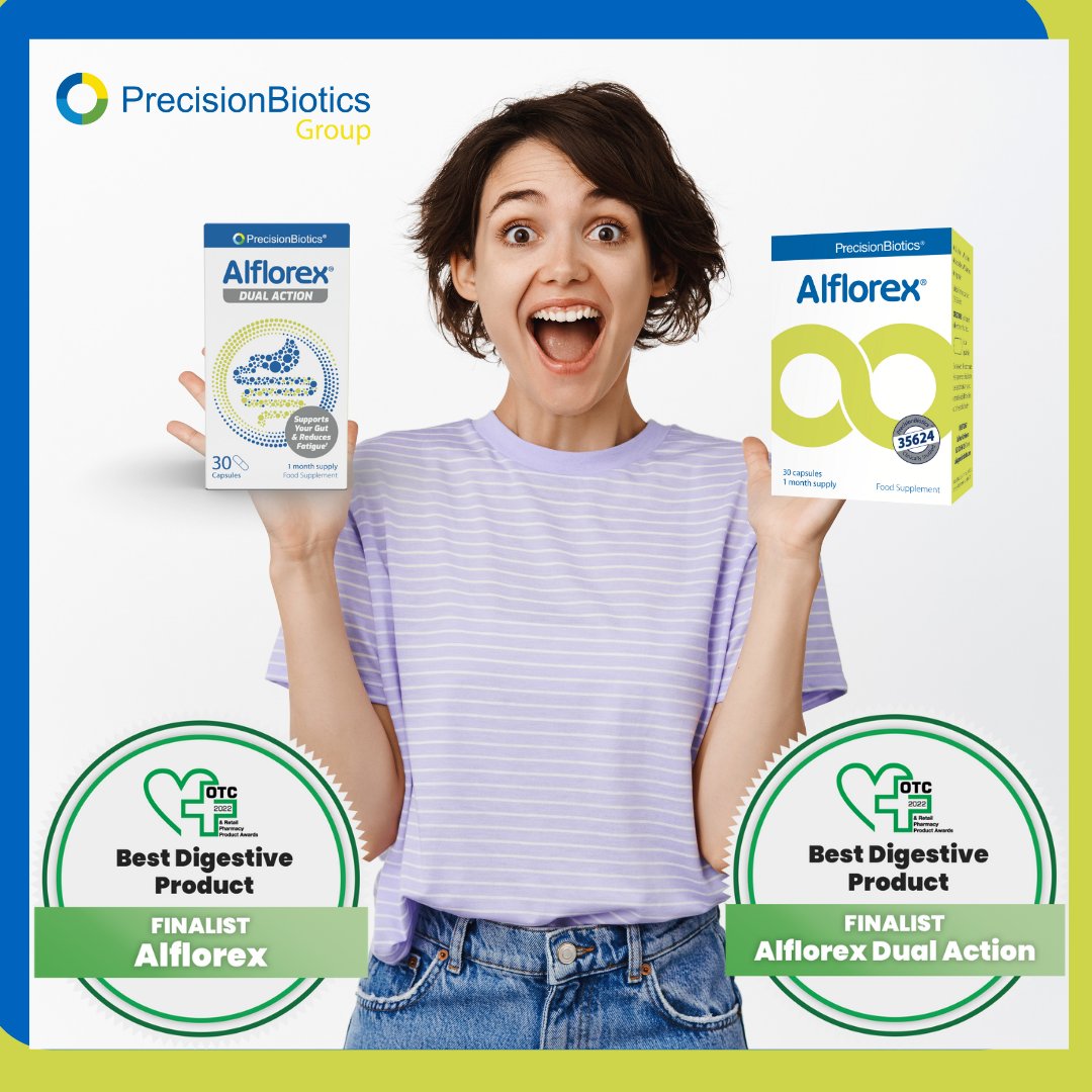 PrecisionBiotics Group is honoured to be once again chosen as a finalist in the annual @IrishPharmacyNews OTC Awards for 2022.

This year not one but two of our OTC products have been chosen as finalists in the Best Digestive Product category. Alflorex &amp; Alflorex Dual Action.
