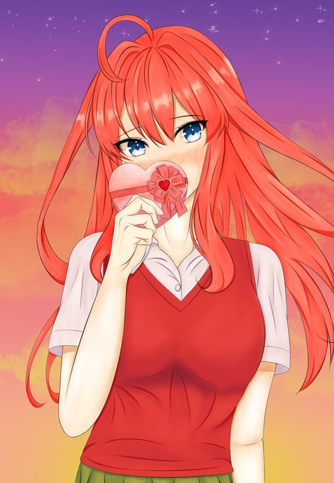 Ogura HishmaruさんがTwitterに投稿した中野五月(五等分の花嫁)のイラスト。
