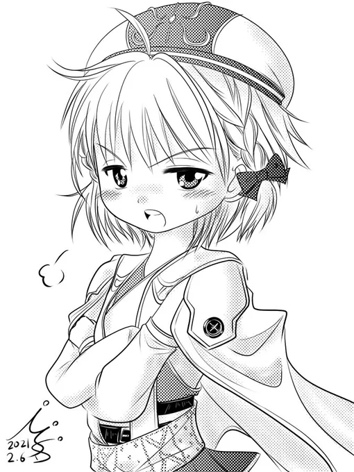 #みなさん去年の今頃はどんな絵描いてましたか

ちょうど1年前にもイーニア先生を描いていたので並べてみました。
上達してはいる…のかな?🤔 