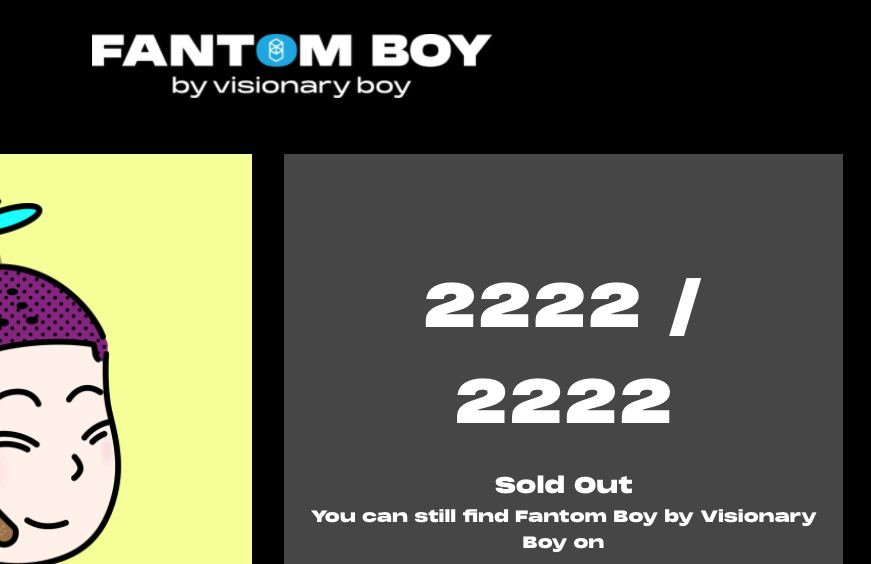 its_ericb's tweet photo. SOLD OUT ! ! ! π₯π€π₯
Congrats @FantomBOYbyVB!
$FTM #NFT #FullyMinted https://t.co/G9HpSifpHT