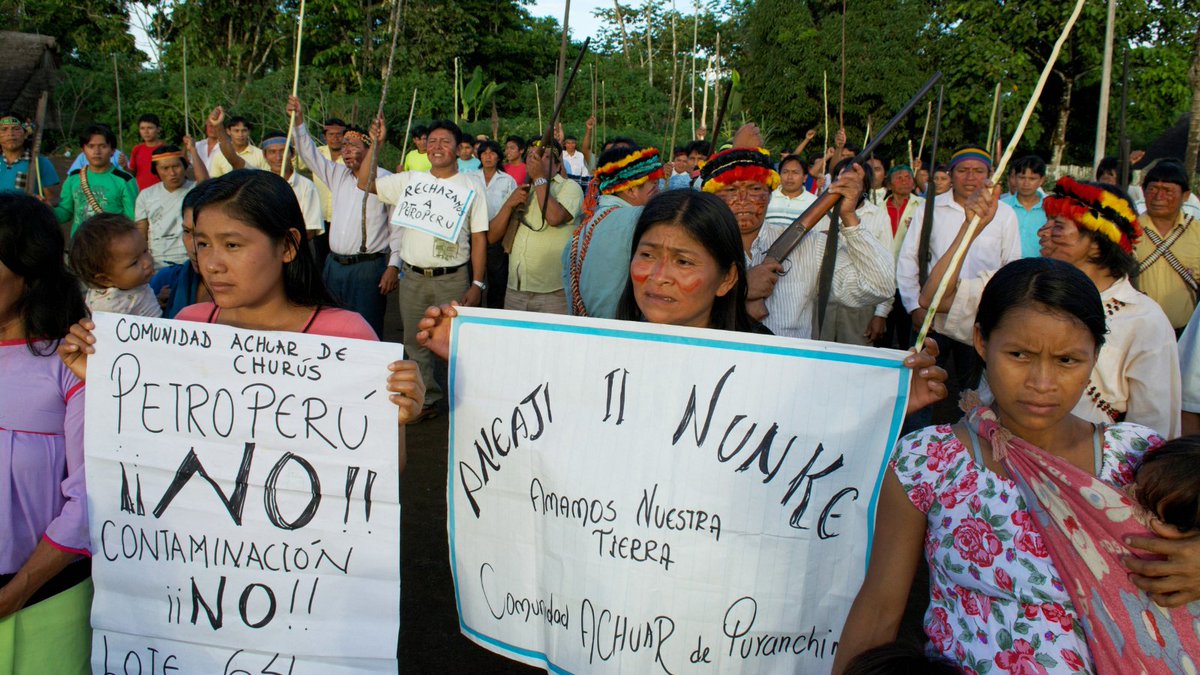 sigveA's tweet photo. Peruvian Amazon: @PetroPeru_sa plans to invest $ millions into an oil block that has been rejected by Indigenous peoples for decades. We join in solidarity w/ the Achuar People of the Pastaza &amp; the Wampis Nation in their campaign to #CancelBlock64. cc: @PedroCastilloTe @MinemPeru https://t.co/EHznaZe17q