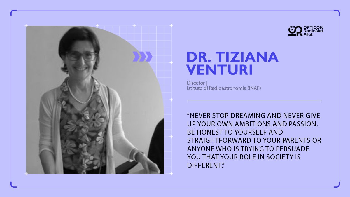 "Never stop dreaming and never give up your own ambitions and passion", Dr Tiziana Venturi Director at <a href="/IRA_INAF/">IRA-INAF</a> <a href="/mediainaf/">MEDIA INAF</a> shares her advice to encourage more girls and women to embrace a career in science.
 
#WomeninScience #WomenandGirlsinAstronomy #WomeninSTEM #ORP