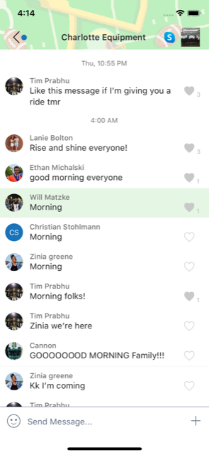 CharlotteEquip's tweet photo. Absolutely love the positivity and accountability this group has. Report time this morning for the @CharlotteEquip staff is 4:55am. This group crushes that and to top it off we all tell each other good morning and make sure we are all up. https://t.co/ptRfVbHtp6