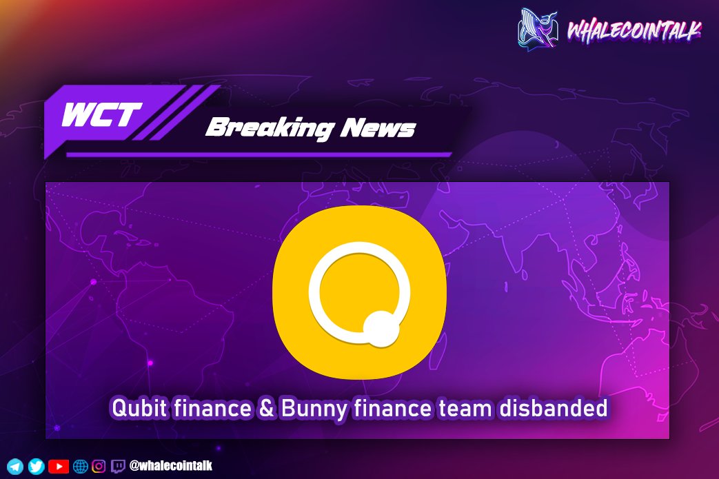 WhaleCoinTalk's tweet image. 🚨BREAKING🚨

Following a $80 million bug exploit, the developers of Bunny Finance and Qubit have opted to dismantle the protocol and convert it into a #DAO.

#Whalecointalk #CryptocurrencyNews #Qubit #BunnyFinance