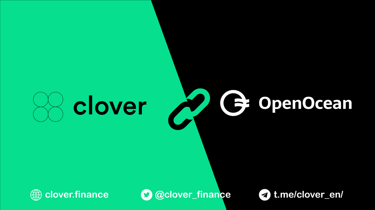 Lucent_Network's tweet photo. 🍀@Clover_Finance is excited to partner with @OpenOceanGlobal — the world’s first DeFi &amp; CeFi full aggregator. 

✅#OpenOcean has integrated Clover multichain wallet allowing users to switch effectively to acquire best rates on Openocean using Clover wallet https://t.co/JQ1XUxiOL8