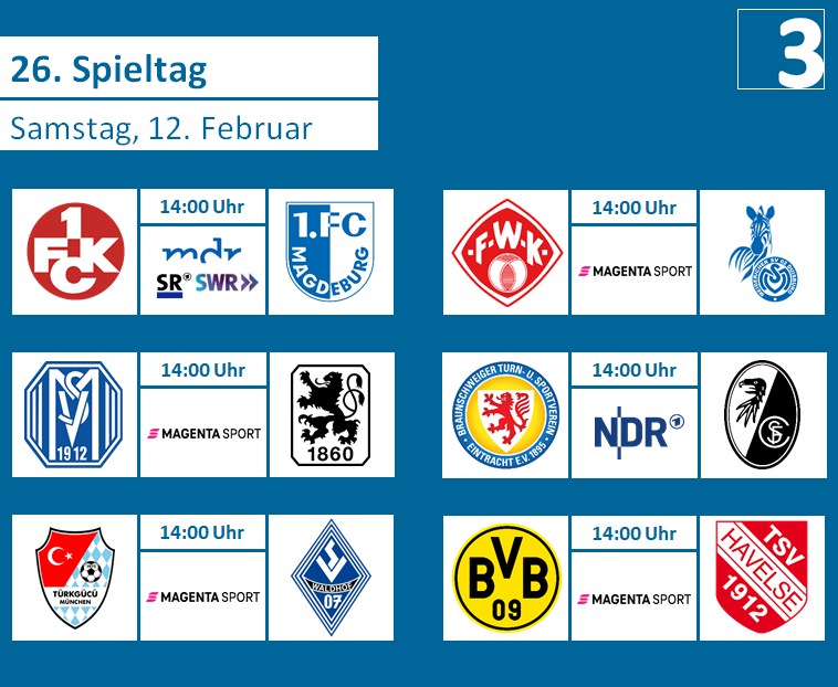 liga3online's tweet photo. Spieltag! Zwei Spiele werden live im Free-TV übertragen:

https://t.co/hQ47pyaijq

#FCKFCM #SVMM60 #TGMSVW #FWKMSV #BTSVSCF #BVBTSV https://t.co/3T06gthBui
